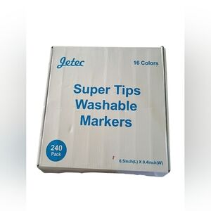 Jetec 240 Pack 16 Color Super Tips Washable Markers